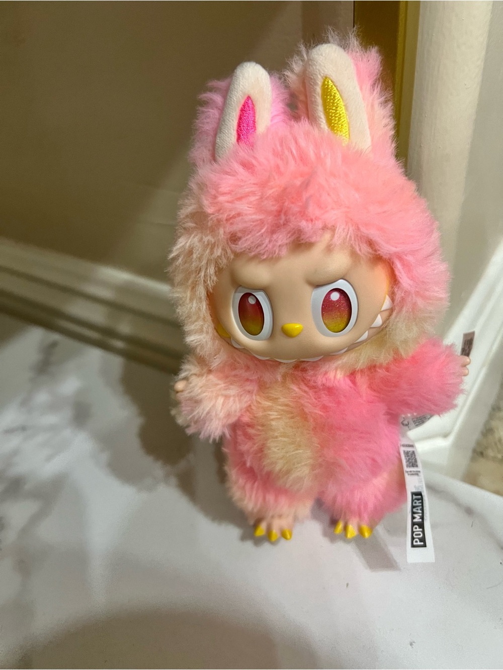 Labubu doll pink plush
